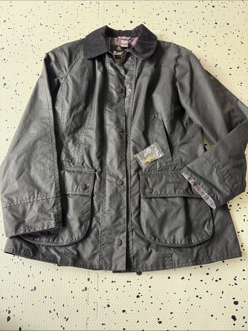 BARBOUR Beadnell corduroy-trimmed waxed-cotton jacket - Picture 9 of 9
